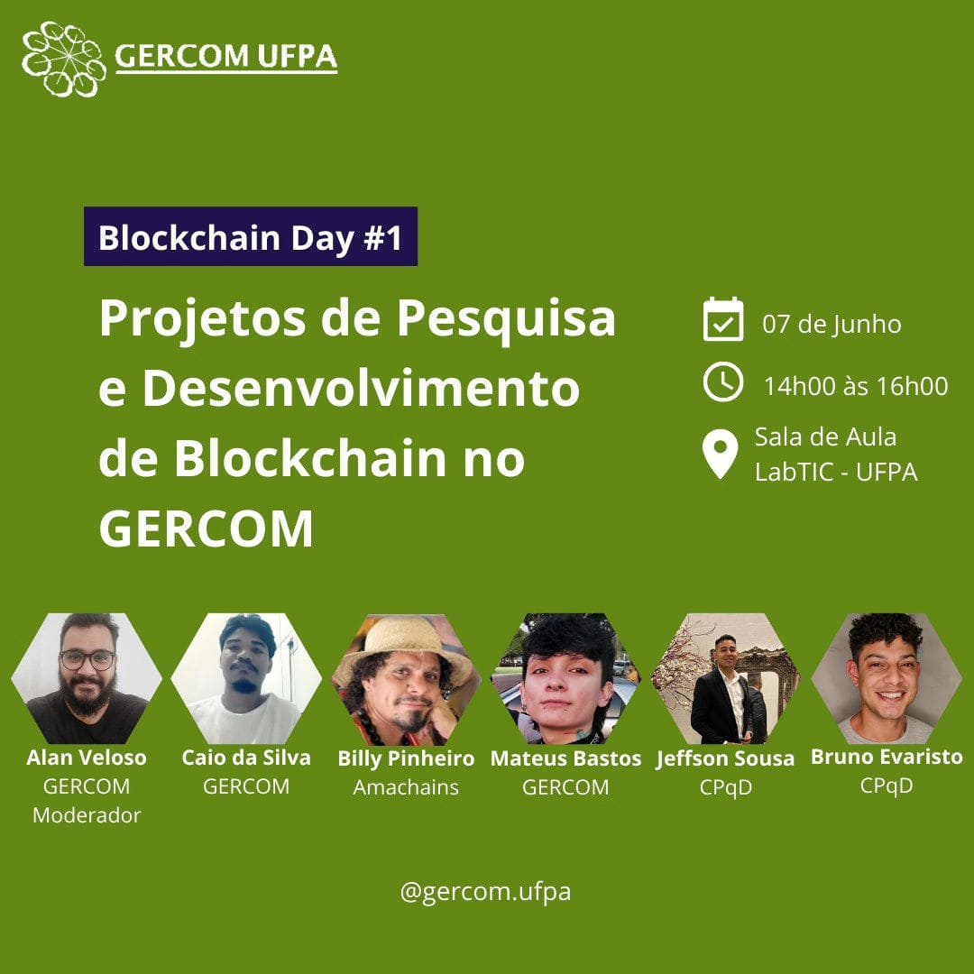 Blockchain Day - Projetos de pesquisa e desenvolvimento de Blockchian no GERCOM